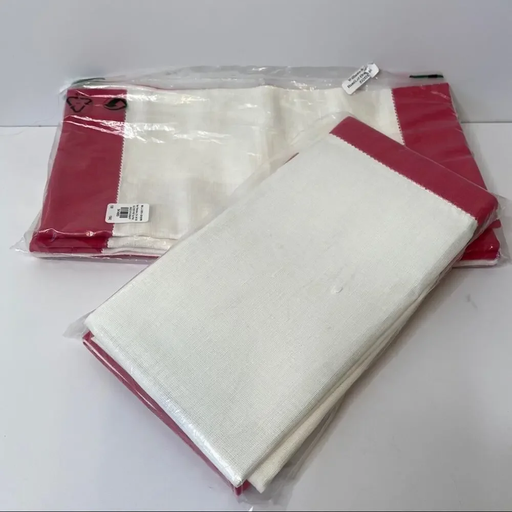 Williams Sonoma Bordered Hotel Napkins Placemat